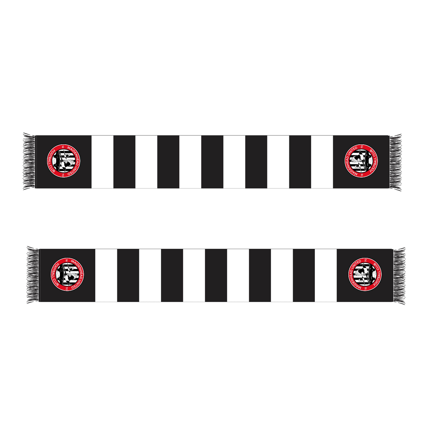 MUFC Black/White Scarf